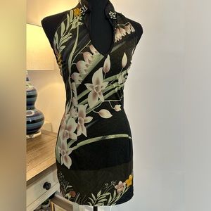 JingLan Flower Halter Mini Dress - Size S